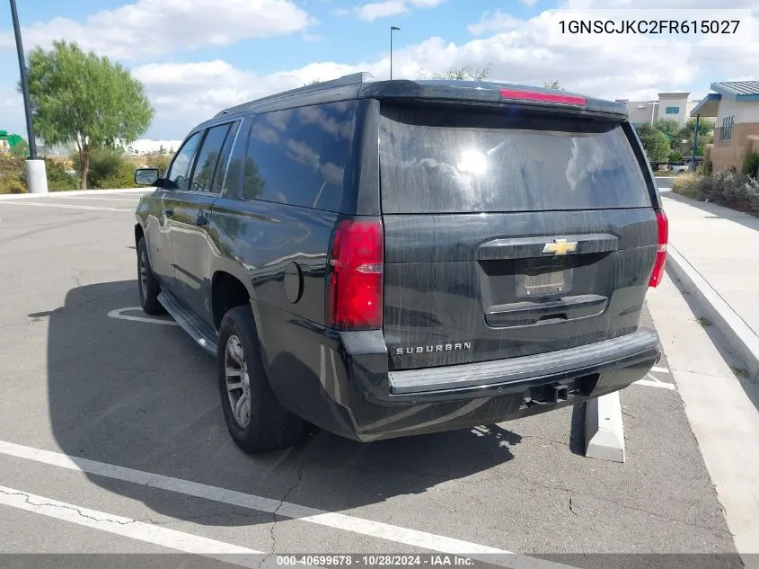 2015 Chevrolet Suburban 1500 Lt VIN: 1GNSCJKC2FR615027 Lot: 40699678