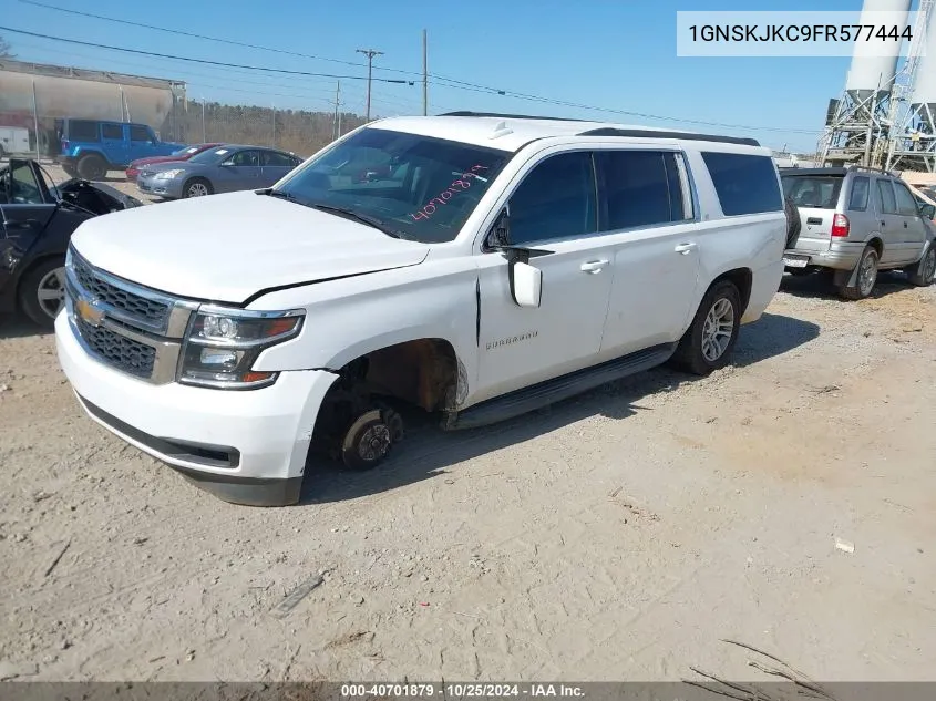 2015 Chevrolet Suburban 1500 Lt VIN: 1GNSKJKC9FR577444 Lot: 40701879