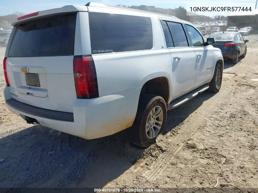 2015 Chevrolet Suburban 1500 Lt VIN: 1GNSKJKC9FR577444 Lot: 40701879