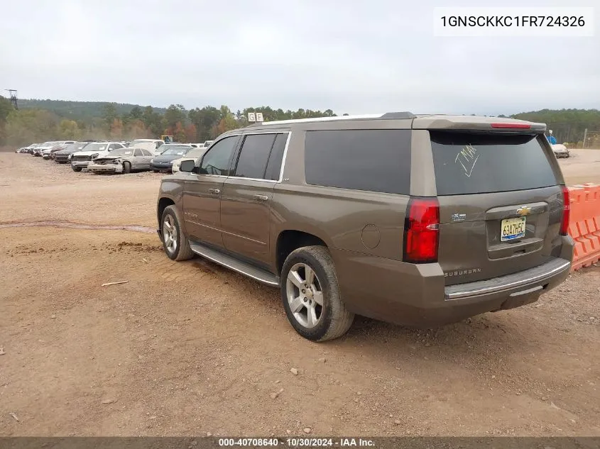 2015 Chevrolet Suburban 1500 Ltz VIN: 1GNSCKKC1FR724326 Lot: 40708640