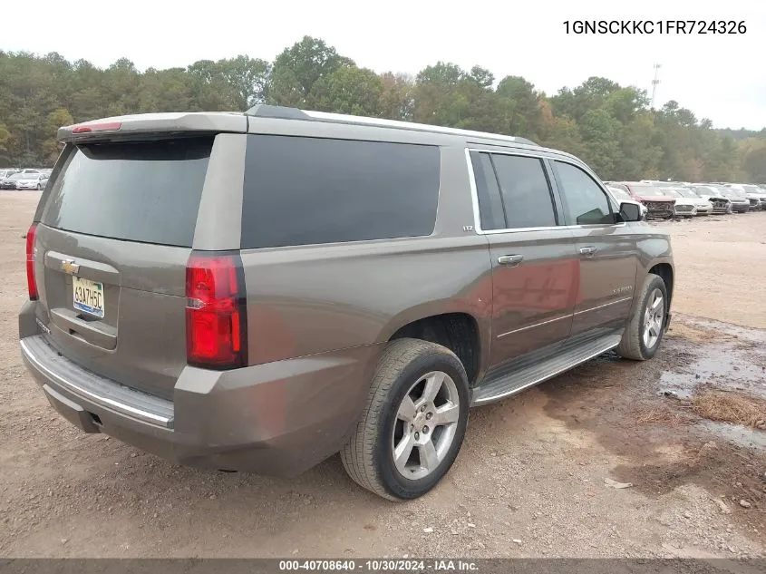 2015 Chevrolet Suburban 1500 Ltz VIN: 1GNSCKKC1FR724326 Lot: 40708640