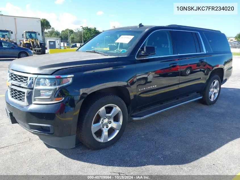 2015 Chevrolet Suburban 1500 Lt VIN: 1GNSKJKC7FR234020 Lot: 40709564