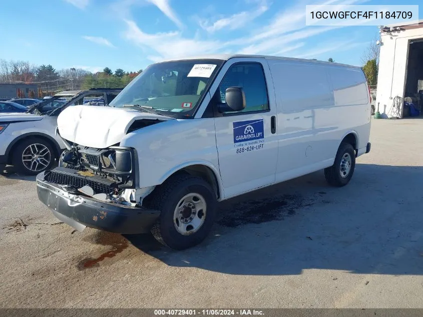 2015 Chevrolet Express 2500 Work Van VIN: 1GCWGFCF4F1184709 Lot: 40729401