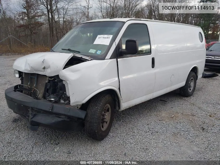 2015 Chevrolet Express 2500 Work Van VIN: 1GCWGFFF0F1114913 Lot: 40736685