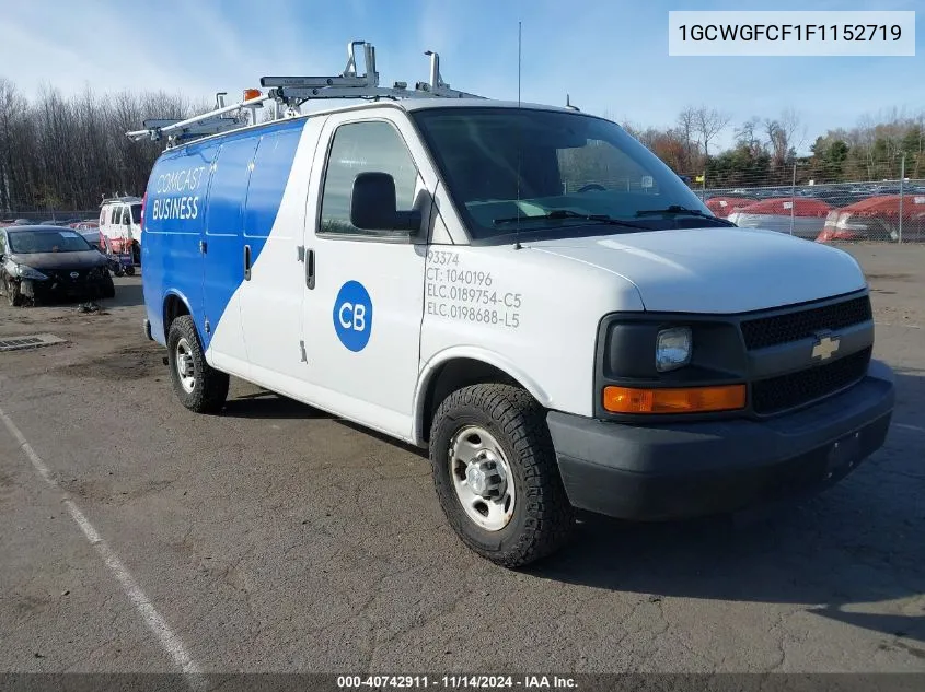 2015 Chevrolet Express 2500 Work Van VIN: 1GCWGFCF1F1152719 Lot: 40742911