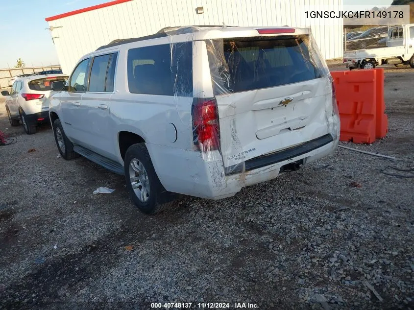 2015 Chevrolet Suburban 1500 Lt VIN: 1GNSCJKC4FR149178 Lot: 40748137