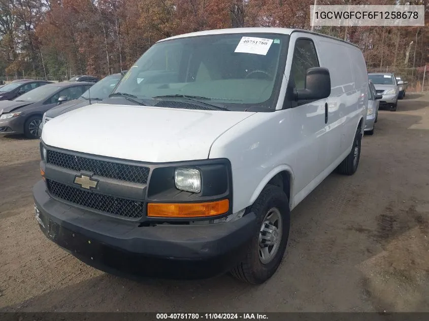 2015 Chevrolet Express 2500 Work Van VIN: 1GCWGFCF6F1258678 Lot: 40751780