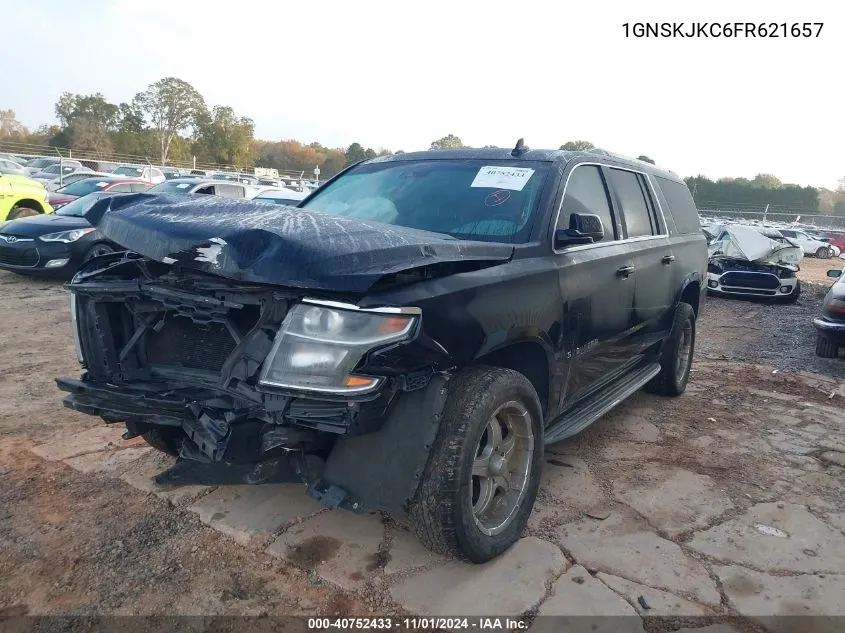 2015 Chevrolet Suburban 1500 Lt VIN: 1GNSKJKC6FR621657 Lot: 40752433