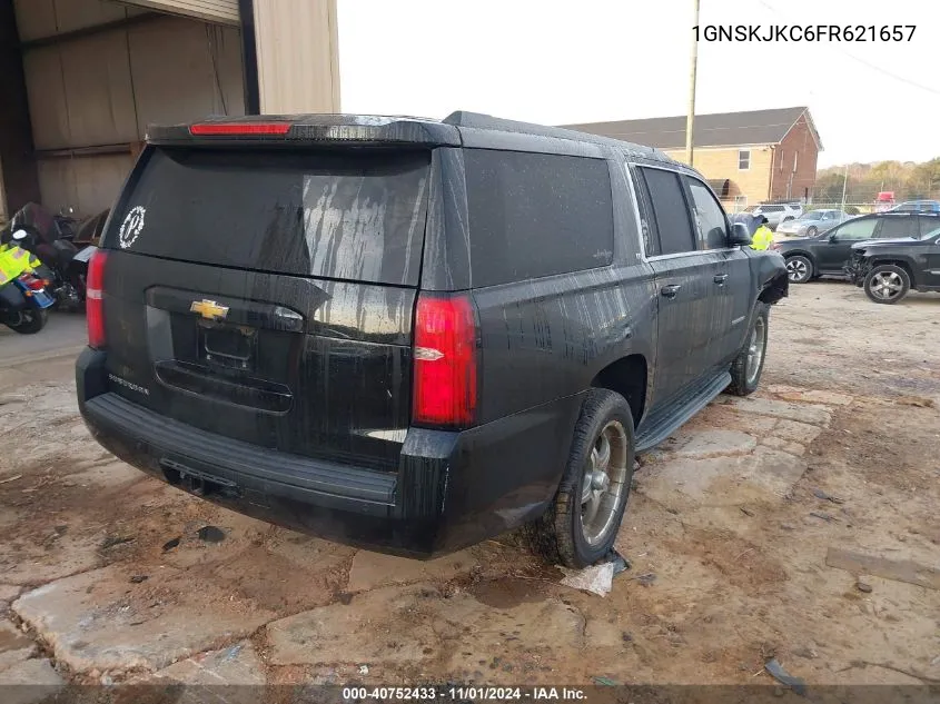 2015 Chevrolet Suburban 1500 Lt VIN: 1GNSKJKC6FR621657 Lot: 40752433