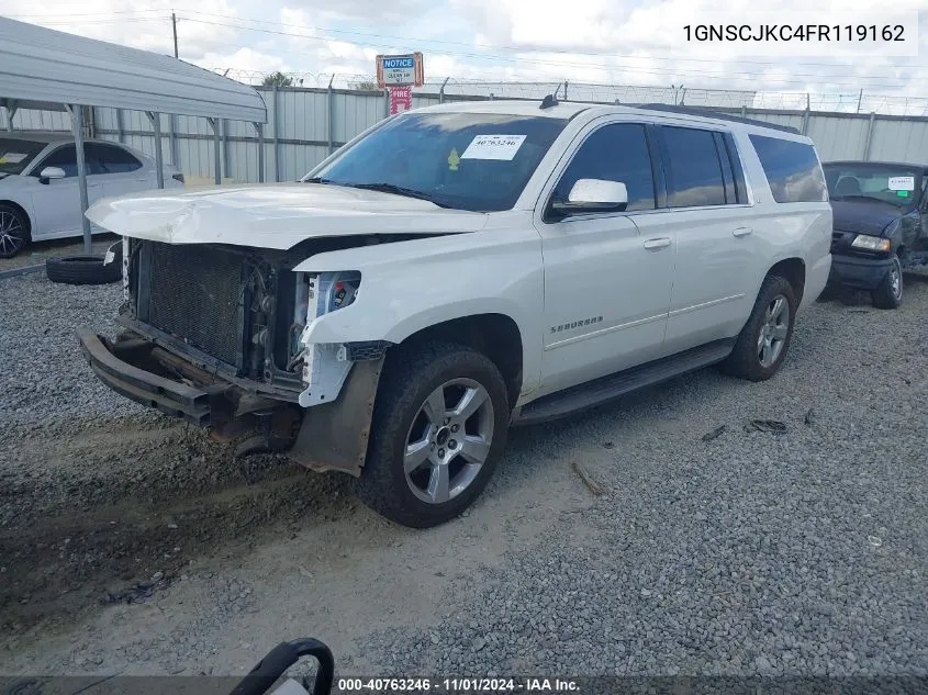 2015 Chevrolet Suburban 1500 Lt VIN: 1GNSCJKC4FR119162 Lot: 40763246