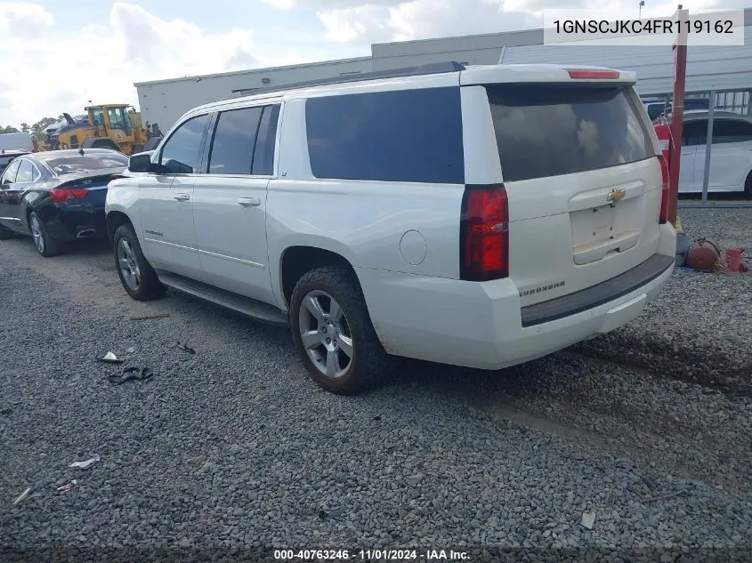 2015 Chevrolet Suburban 1500 Lt VIN: 1GNSCJKC4FR119162 Lot: 40763246