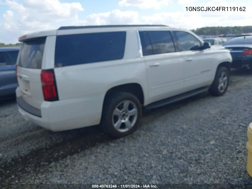 2015 Chevrolet Suburban 1500 Lt VIN: 1GNSCJKC4FR119162 Lot: 40763246