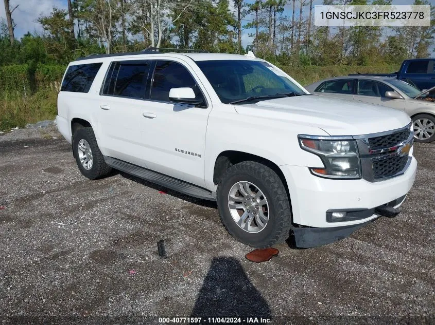 2015 Chevrolet Suburban 1500 Lt VIN: 1GNSCJKC3FR523778 Lot: 40771597