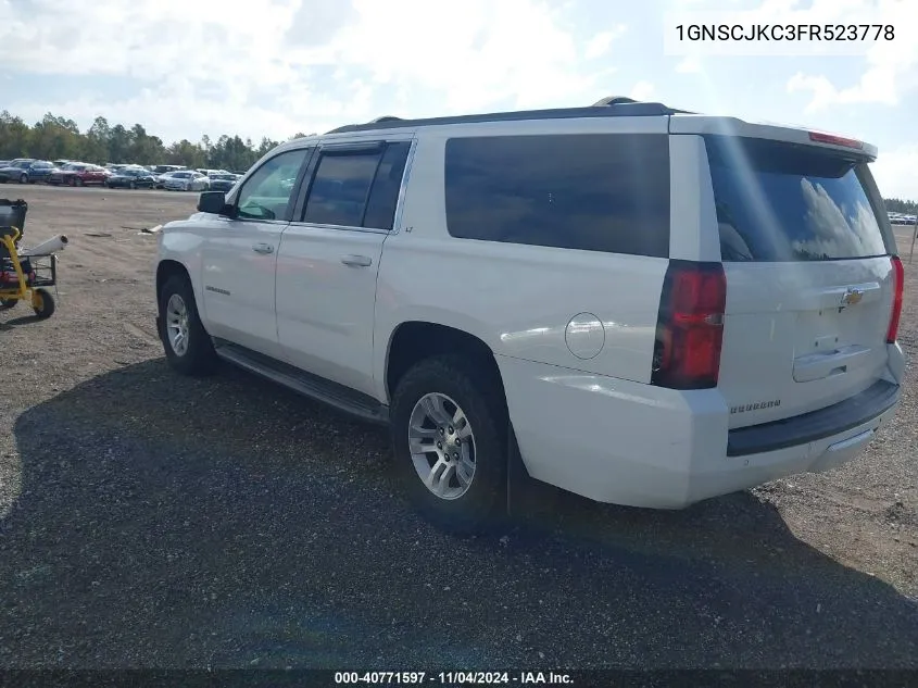 2015 Chevrolet Suburban 1500 Lt VIN: 1GNSCJKC3FR523778 Lot: 40771597