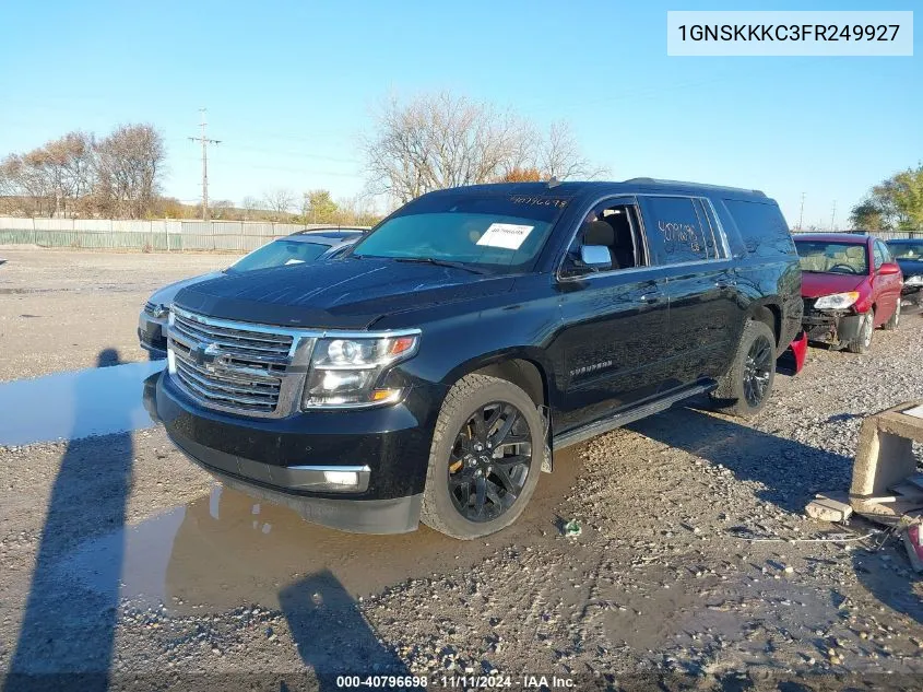 2015 Chevrolet Suburban 1500 Ltz VIN: 1GNSKKKC3FR249927 Lot: 40796698