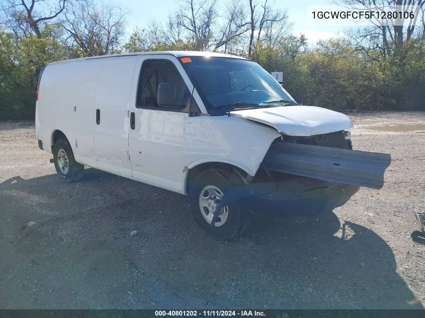 2015 Chevrolet Express 2500 Work Van VIN: 1GCWGFCF5F1280106 Lot: 40801202