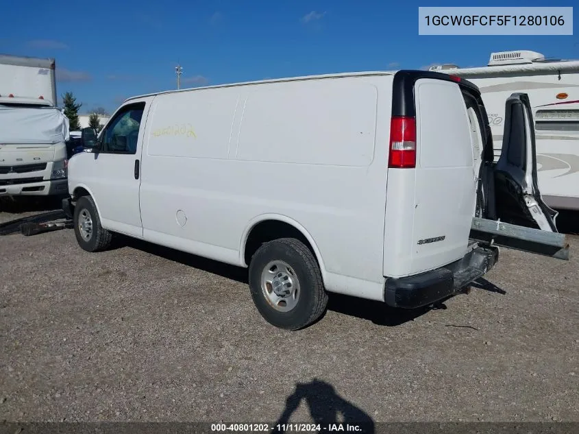 2015 Chevrolet Express 2500 Work Van VIN: 1GCWGFCF5F1280106 Lot: 40801202