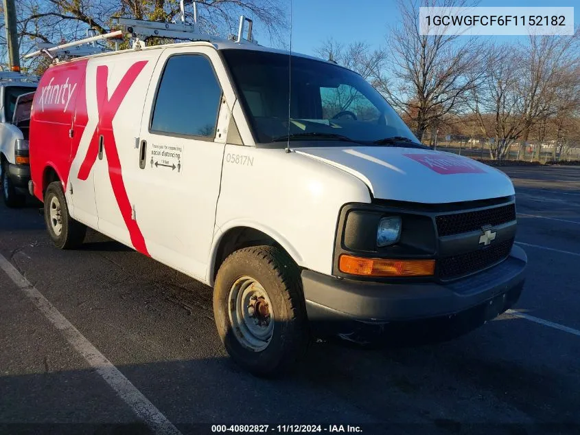 2015 Chevrolet Express 2500 Work Van VIN: 1GCWGFCF6F1152182 Lot: 40802827