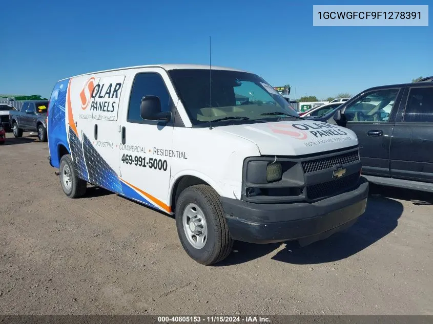 2015 Chevrolet Express 2500 Work Van VIN: 1GCWGFCF9F1278391 Lot: 40805153