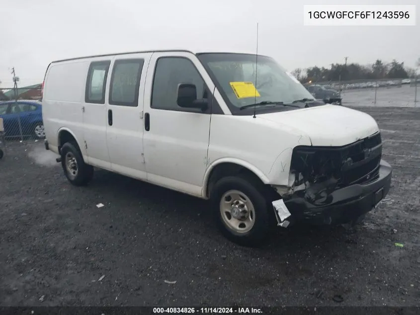 2015 Chevrolet Express 2500 Work Van VIN: 1GCWGFCF6F1243596 Lot: 40834826