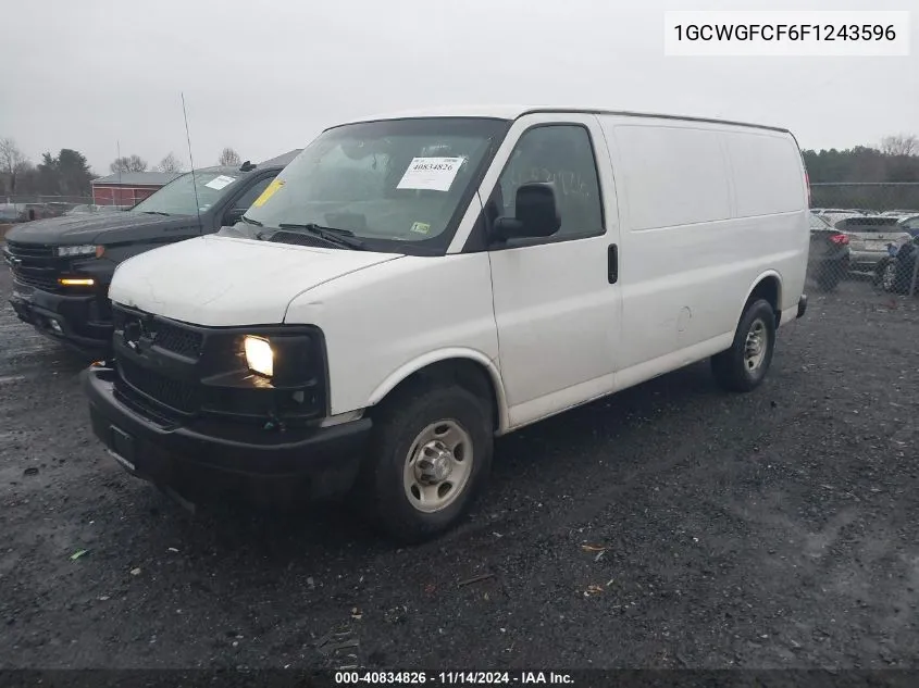 2015 Chevrolet Express 2500 Work Van VIN: 1GCWGFCF6F1243596 Lot: 40834826