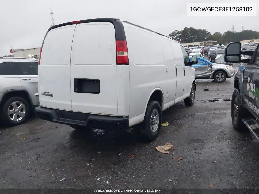 2015 Chevrolet Express 2500 Work Van VIN: 1GCWGFCF8F1258102 Lot: 40846216