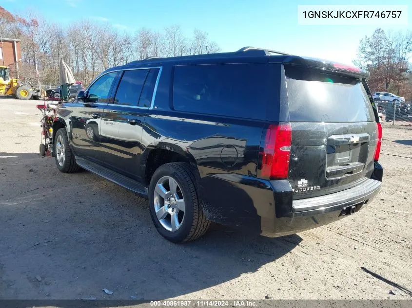 2015 Chevrolet Suburban 1500 Lt VIN: 1GNSKJKCXFR746757 Lot: 40861987