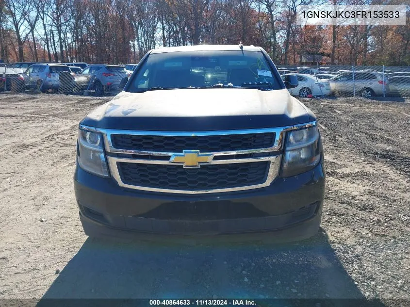 2015 Chevrolet Suburban 1500 Lt VIN: 1GNSKJKC3FR153533 Lot: 40864633