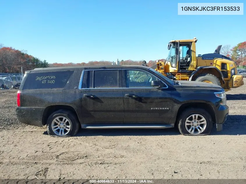 2015 Chevrolet Suburban 1500 Lt VIN: 1GNSKJKC3FR153533 Lot: 40864633