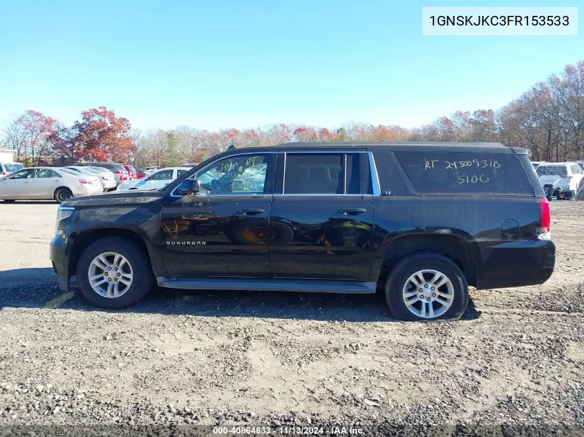 2015 Chevrolet Suburban 1500 Lt VIN: 1GNSKJKC3FR153533 Lot: 40864633