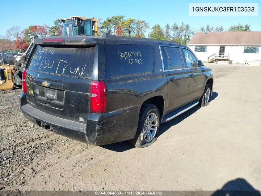 2015 Chevrolet Suburban 1500 Lt VIN: 1GNSKJKC3FR153533 Lot: 40864633