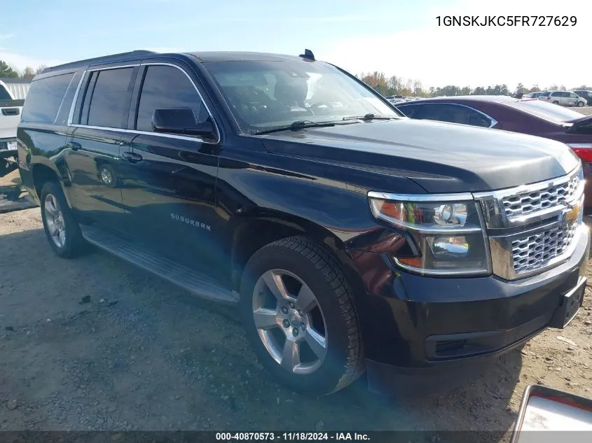 2015 Chevrolet Suburban 1500 Lt VIN: 1GNSKJKC5FR727629 Lot: 40870573