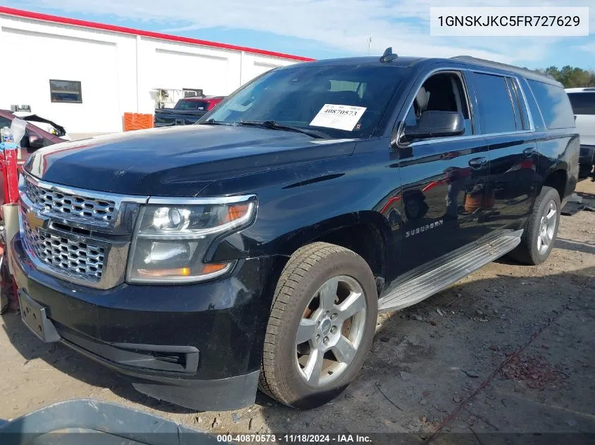 2015 Chevrolet Suburban 1500 Lt VIN: 1GNSKJKC5FR727629 Lot: 40870573