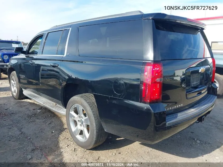 2015 Chevrolet Suburban 1500 Lt VIN: 1GNSKJKC5FR727629 Lot: 40870573