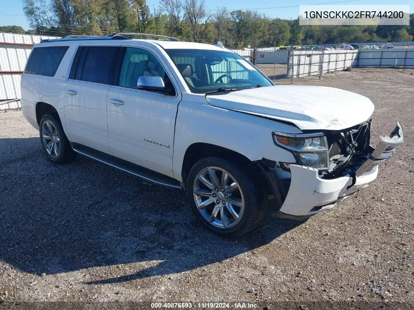 2015 Chevrolet Suburban 1500 Ltz VIN: 1GNSCKKC2FR744200 Lot: 40876593