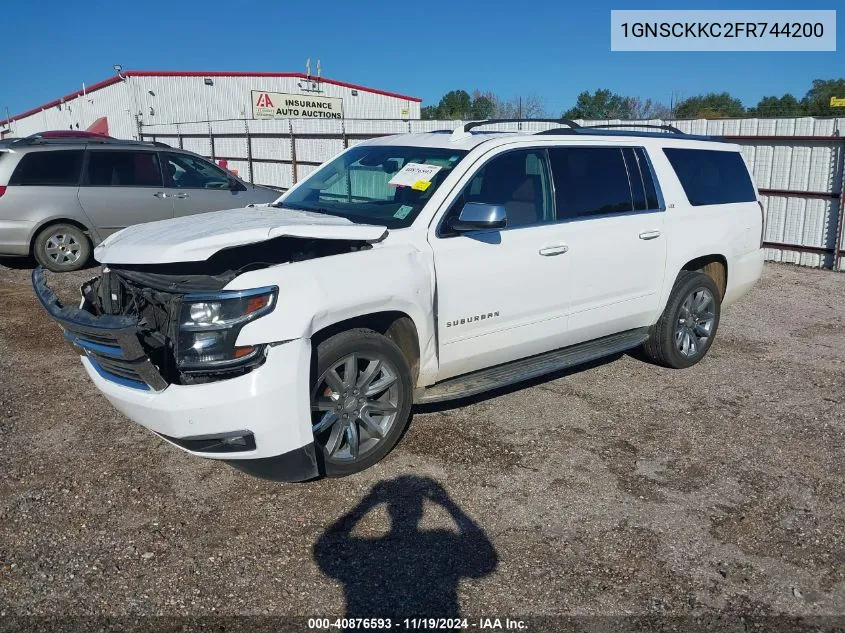 2015 Chevrolet Suburban 1500 Ltz VIN: 1GNSCKKC2FR744200 Lot: 40876593