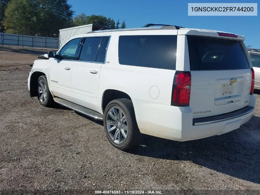 2015 Chevrolet Suburban 1500 Ltz VIN: 1GNSCKKC2FR744200 Lot: 40876593