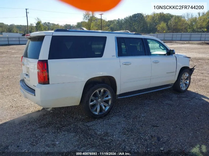 2015 Chevrolet Suburban 1500 Ltz VIN: 1GNSCKKC2FR744200 Lot: 40876593