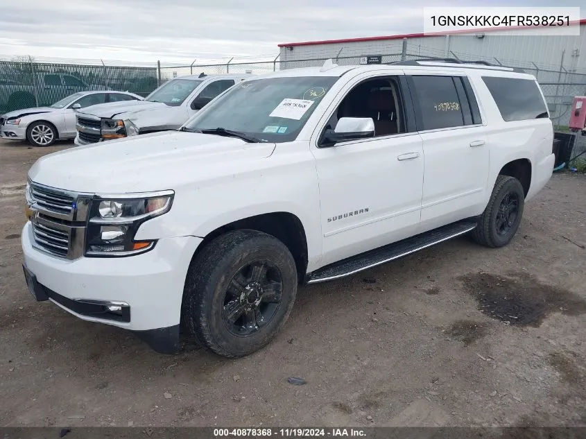 2015 Chevrolet Suburban 1500 Ltz VIN: 1GNSKKKC4FR538251 Lot: 40878368