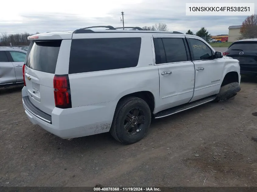 2015 Chevrolet Suburban 1500 Ltz VIN: 1GNSKKKC4FR538251 Lot: 40878368