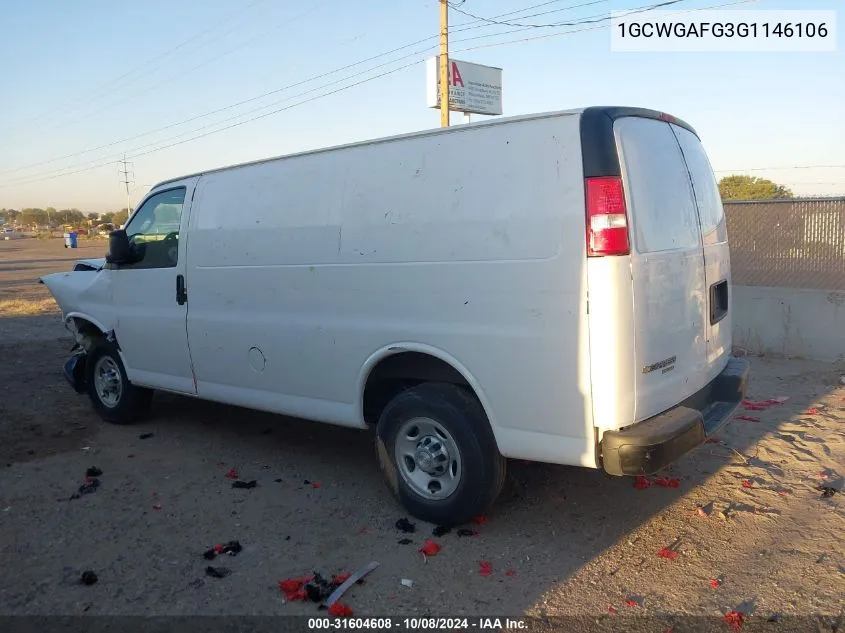 1GCWGAFG3G1146106 2016 Chevrolet Express 2500 Work Van