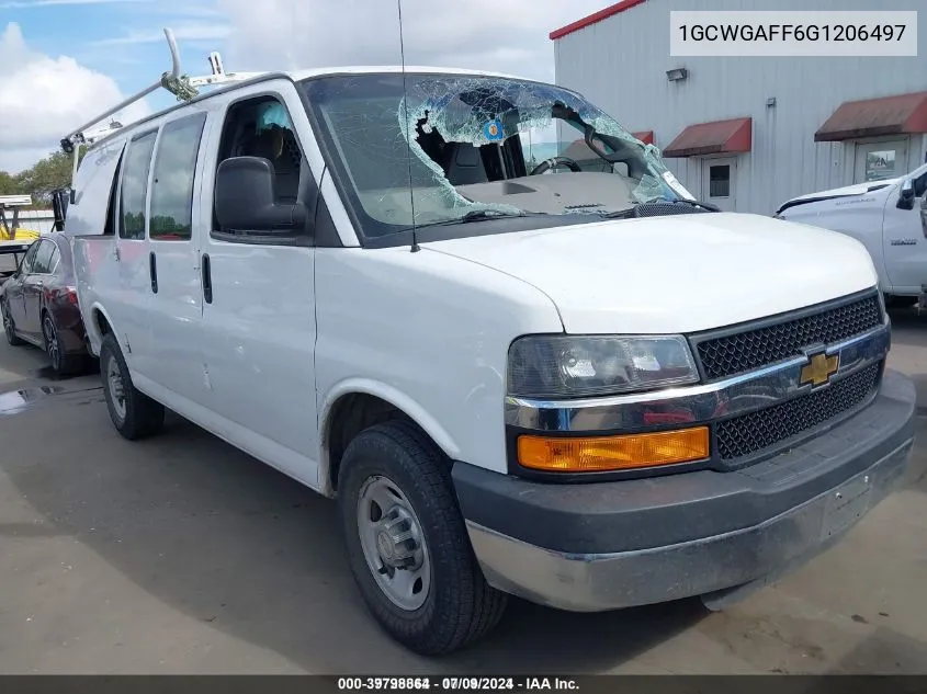 2016 Chevrolet Express 2500 Work Van VIN: 1GCWGAFF6G1206497 Lot: 39798864