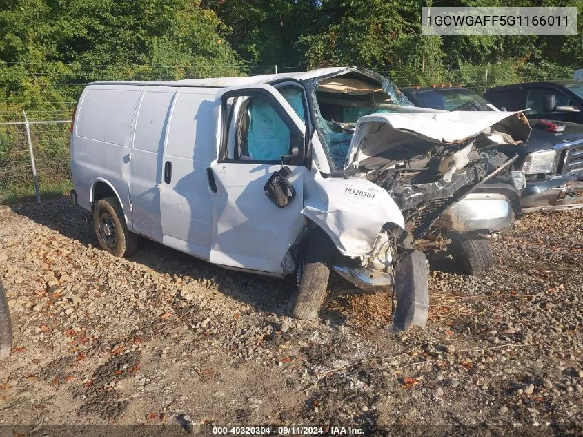 2016 Chevrolet Express 2500 Work Van VIN: 1GCWGAFF5G1166011 Lot: 40320304