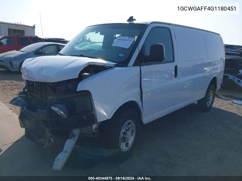 2016 Chevrolet Express G2500 VIN: 1GCWGAFF4G1180451 Lot: 40344975