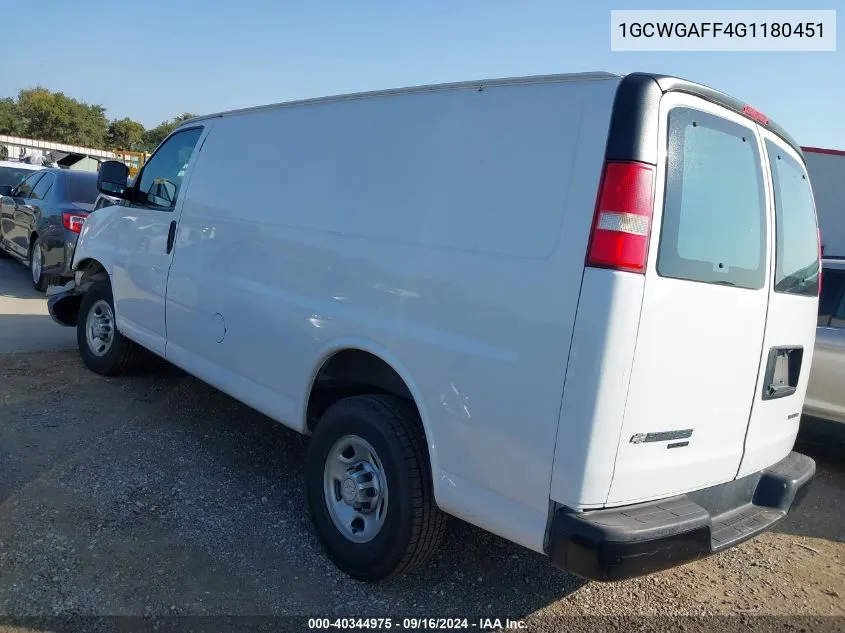 2016 Chevrolet Express G2500 VIN: 1GCWGAFF4G1180451 Lot: 40344975