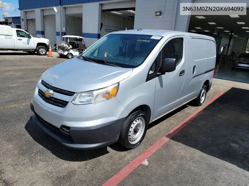 3N63M0ZN2GK694092 2016 Chevrolet City Express 1Lt