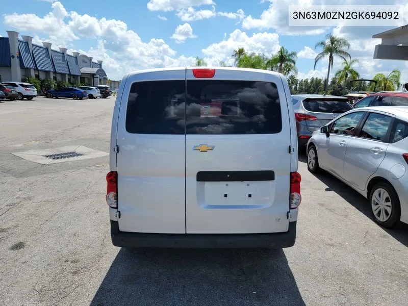 3N63M0ZN2GK694092 2016 Chevrolet City Express 1Lt