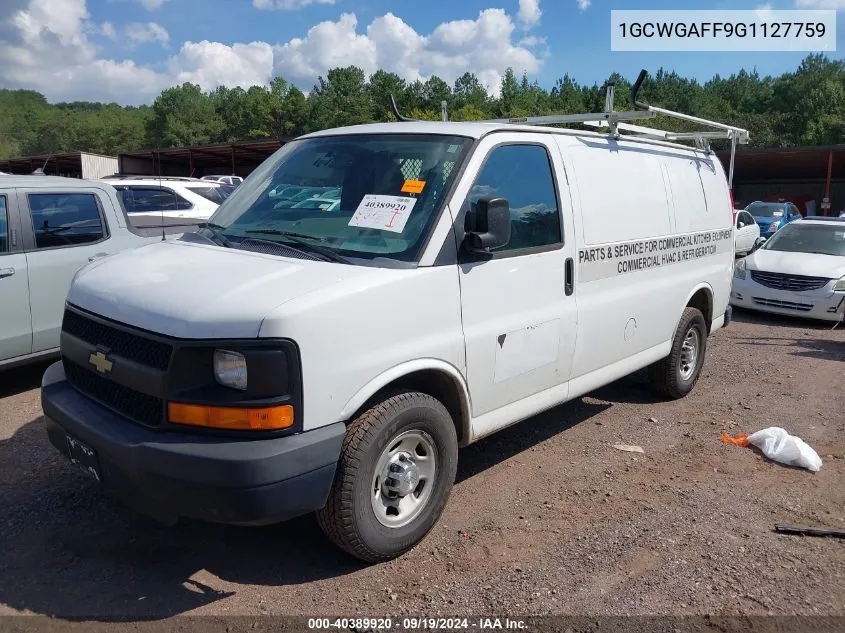 1GCWGAFF9G1127759 2016 Chevrolet Express 2500 Work Van