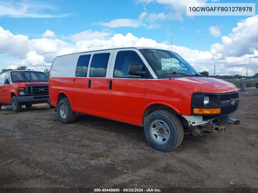 2016 Chevrolet Express 2500 Work Van VIN: 1GCWGAFF8G1278978 Lot: 40445650