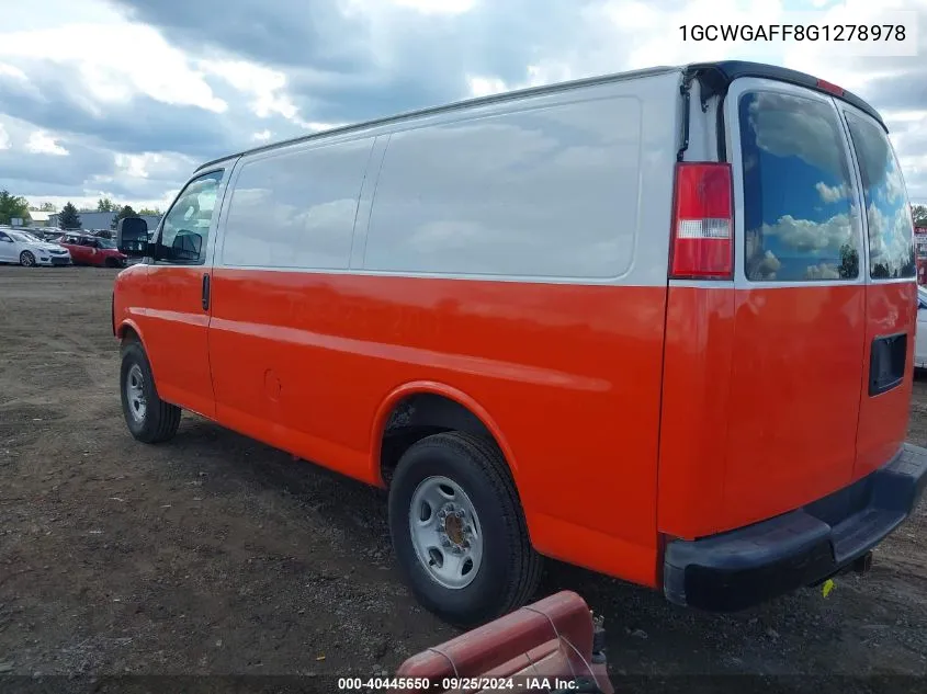 1GCWGAFF8G1278978 2016 Chevrolet Express 2500 Work Van